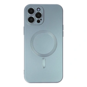 Apple İphone 12 Pro Max Kılıf Moshi Lens Magneticsafe Silikon - Sierra Blue