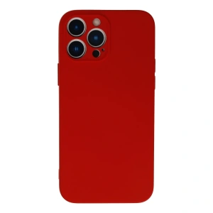 Apple İphone 13 Pro Kılıf Nano İçi Kadife Silikon - Kırmızı