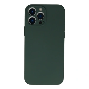 Apple İphone 13 Pro Kılıf Nano İçi Kadife Silikon - Koyu Yeşil