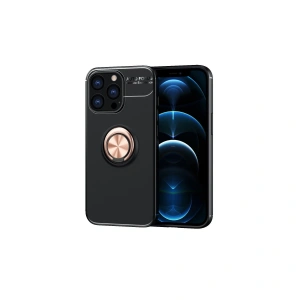 Apple İphone 13 Pro Kılıf Range Yüzüklü Silikon - Siyah-gold