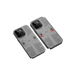 Apple İphone 13 Pro Max Kılıf Mekanik Bumper Kapak - Siyah