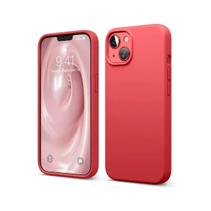 Apple İphone 14 Kılıf First Silikon - Kırmızı