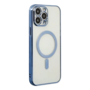 Apple İphone 14 Pro Kılıf Magneticsafe Lazer Silikon - Sierra Blue