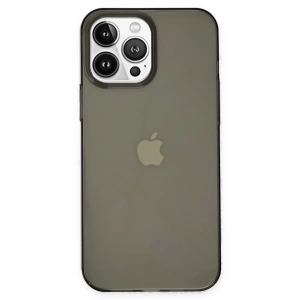 Apple İphone 14 Pro Kılıf Pc Sert Şeffaf Kapak - Siyah