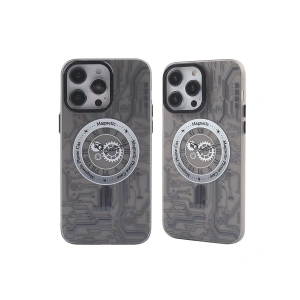 Apple İphone 14 Pro Max Kılıf Apollo Magneticsafe Desenli Kapak - Apollo Siyah - 1