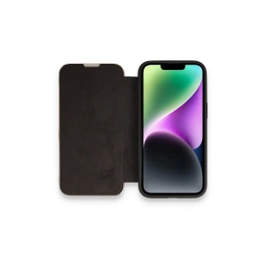 Apple İphone 14 Pro Max Kılıf Dolpin Kapaklı - Siyah