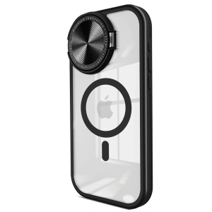 Apple İphone 14 Pro Max Kılıf Teleskop Lens Magsafe Silikon Kapak - Siyah