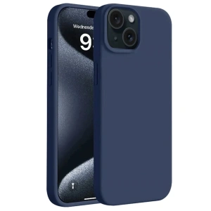 Apple İphone 15 Kılıf First Silikon - Lacivert