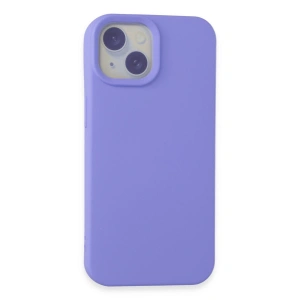 Apple İphone 15 Kılıf Nano İçi Kadife Silikon - Lila