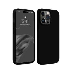 Apple İphone 15 Pro Max Kılıf First Silikon - Siyah