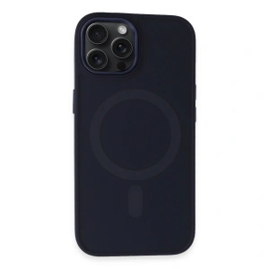 Apple İphone 15 Pro Max Kılıf Oslo Magsafe Kapak - Lacivert