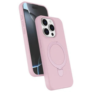 Apple İphone 15 Pro Max Regal Magsafe Standlı Kapak - Açık Pembe