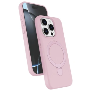 Apple İphone 15 Pro Max Regal Magsafe Standlı Kapak - Açık Pembe