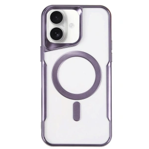 Apple İphone 16 Plus Kılıf Boyi Magsafe Silikon Kapak - Derin Mor