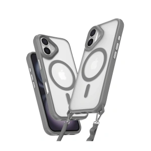 Apple İphone 16 Plus Kılıf Enka Magsafe Silikon Kılıf - Titan Gri