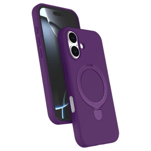Apple İphone 16 Plus Regal Magsafe Standlı Kapak - Derin Mor