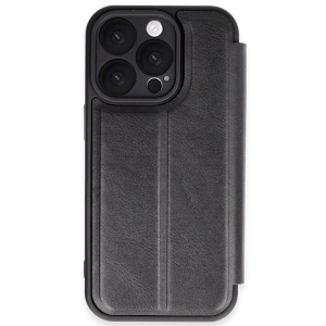 Apple İphone 16 Pro Kılıf Flip Cover - Siyah