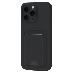 Apple İphone 16 Pro Kılıf Kelvin Kartvizitli Silikon - Siyah