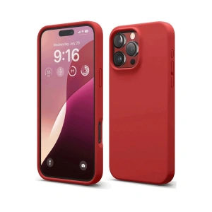 Apple İphone 16 Pro Max Kılıf Nano İçi Kadife Silikon - Kırmızı