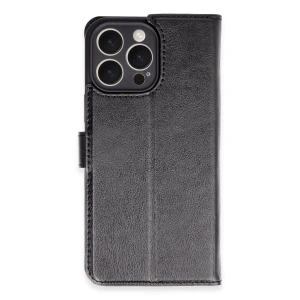 Apple İphone 16 Pro Max Kılıf Trend S Plus Kapaklı Kılıf - Siyah