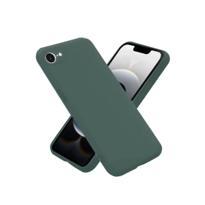 Apple İphone 16e Kılıf Nano İçi Kadife Silikon - Koyu Yeşil