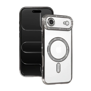 Apple İphone 17 Air Joke Simli Magneticsafe Kılıf - Gümüş