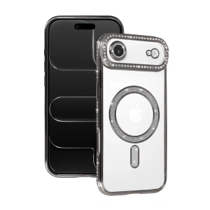 Apple İphone 17 Air Joke Simli Magneticsafe Kılıf - Gümüş