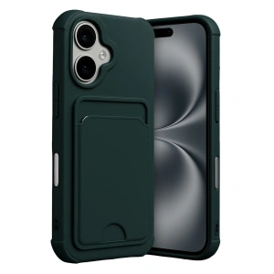 Apple İphone 17 Kelvin Kartvizitli Silikon - Koyu Yeşil