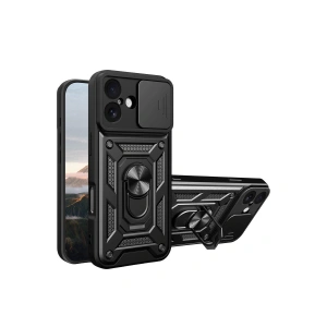 Apple İphone 17 Pars Lens Yüzüklü Silikon - Siyah