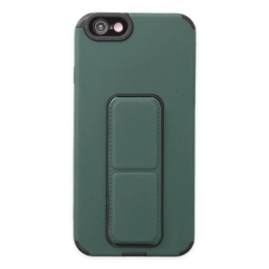 Apple İphone 6 Kılıf Mega Standlı Silikon - Yeşil