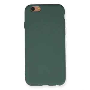 Apple İphone 6 Kılıf Nano İçi Kadife Silikon - Koyu Yeşil