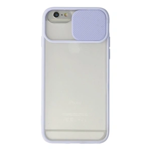 Apple İphone 6 Kılıf Palm Buzlu Kamera Sürgülü Silikon - Lila