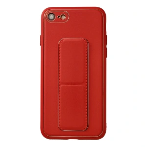 Apple İphone 7 Kılıf Coco Deri Standlı Kapak - Kırmızı