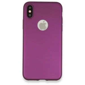 Apple İphone X Kılıf First Silikon - Mürdüm