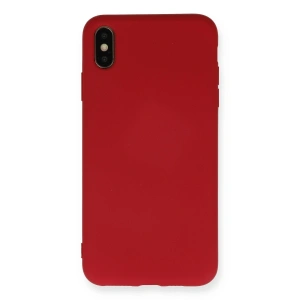 Apple İphone Xs Max Kılıf Nano İçi Kadife Silikon - Kırmızı