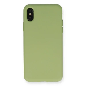 Apple İphone Xs Max Kılıf Nano İçi Kadife Silikon - Yeşil