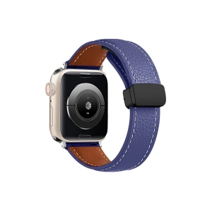 Apple Watch 42mm Kr414 Daks Deri Kordon (saat Değildir) - Lacivert
