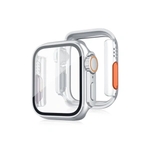 Apple Watch 44mm Watch 49mm Kasa Dönüştürücü Ve Ekran Koruyucu - Çöl Titanyum