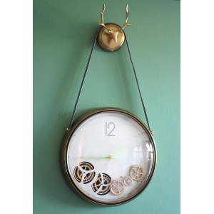 Çarklı Geyikli Duvar Saati