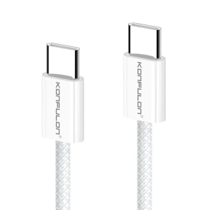 Dc130 2m 60w Type-c To Type-c Örgülü Hızlı Şarj Kablosu - Beyaz