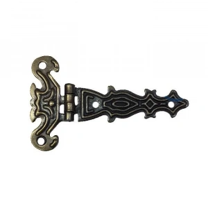 Dekoratif, Sac Tek Kuyruklu Menteşe - 40x68 Mm, Küçük, Antik, 1 Adet