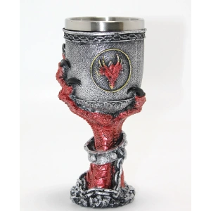 Ejderha Pençesi Tasarımlı 3D Kabartmalı Paslanmaz Çelik Kadeh Bardak