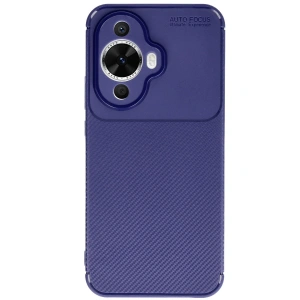 Huawei Nova 12s Kılıf Auto Focus Karbon Kapak - Lacivert