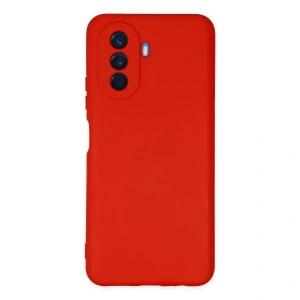 Huawei Nova Y70 Kılıf Nano İçi Kadife Silikon - Kırmızı