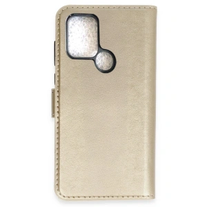 İnfinix Hot 10 Kılıf Trend S Plus Kapaklı Kılıf - Gold