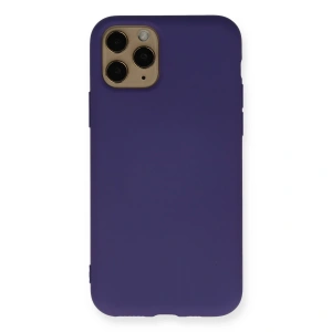 İphone 11 Pro Max Kılıf Nano İçi Kadife Silikon - Mor