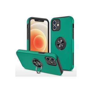 İphone 12 Kılıf Elit Yüzüklü Kapak - Yeşil