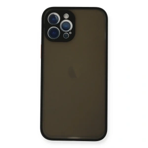 İphone 12 Pro Kılıf Montreal Silikon Kapak - Siyah