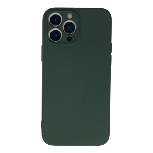 İphone 13 Pro Max Kılıf Nano İçi Kadife Silikon - Koyu Yeşil