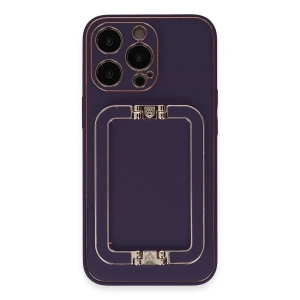 İphone 14 Pro Kılıf Coco Elit Kapak - Derin Mor